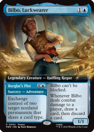 Bilbo, Luckwearer (Extended Art) (PRM-002) - Promo Pack: The Hobbit Foil - Card Brawlers