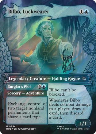 Bilbo, Luckwearer (Showcase) (Surge Foil) (HOB-254) - The Hobbit Foil - Card Brawlers