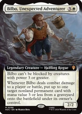 Bilbo, Unexpected Adventurer (Extended Art) (HOC-098) - The Hobbit: Eternal-Legal Foil - Card Brawlers