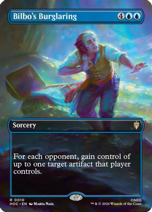Bilbo's Burglaring (Borderless) (HOC-010) - The Hobbit: Eternal-Legal Foil - Card Brawlers