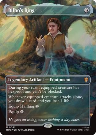Bilbo's Ring (Borderless) (Surge Foil) (HOC-081) - The Hobbit: Eternal-Legal Foil - Card Brawlers