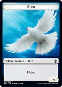 Bird (001) // Soldier Double - Sided Token [Kaldheim Commander Tokens] - Card Brawlers