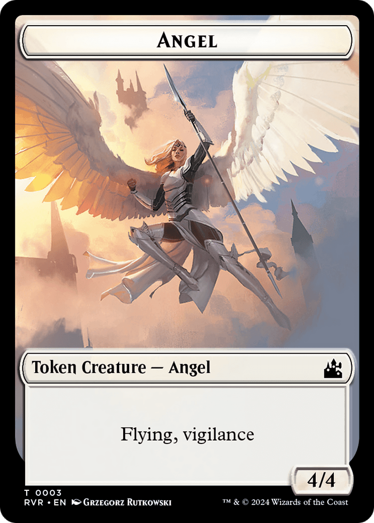 Bird // Angel (0003) Double - Sided Token [Ravnica Remastered Tokens] - Card Brawlers