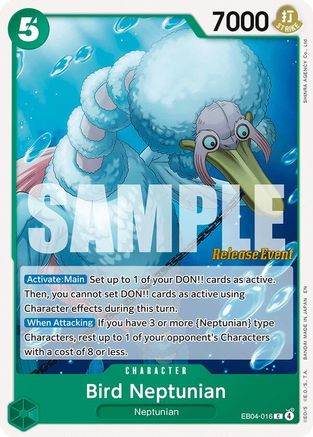 Bird Neptunian (EB04-016) - The Azure Sea's Seven Release Event Cards - Card Brawlers
