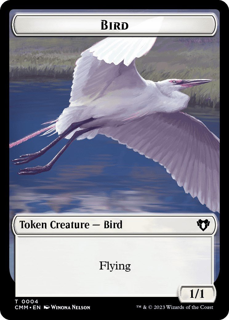 Bird // Satyr Double - Sided Token [Commander Masters Tokens] - Card Brawlers