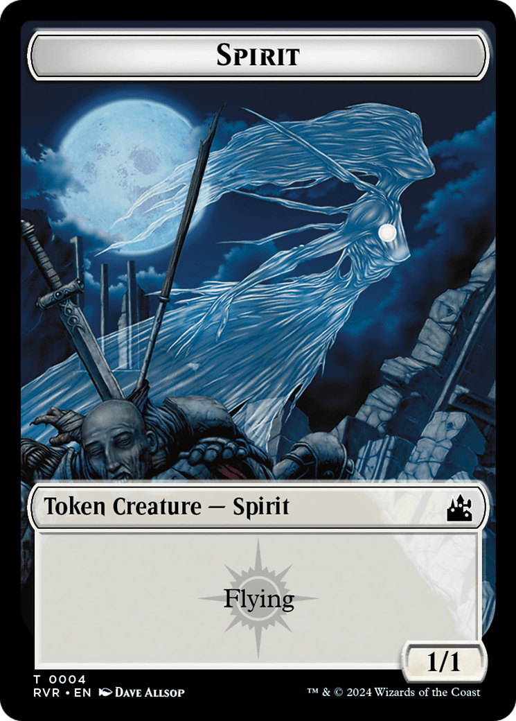 Bird // Spirit (0004) Double - Sided Token [Ravnica Remastered Tokens] - Card Brawlers