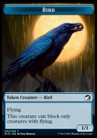 Bird Token [Innistrad: Midnight Hunt Tokens] - Card Brawlers