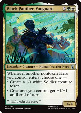 Black Panther, Vanguard (MSH-207) - Marvel Super Heroes Foil - Card Brawlers