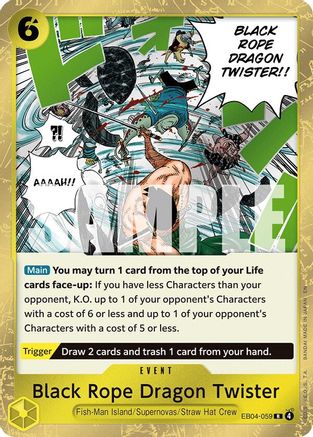 Black Rope Dragon Twister (EB04-059) - Adventure on Kami's Island Foil - Card Brawlers