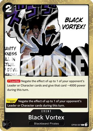 Black Vortex (Pirate Foil) (OP09-097) - Premium Booster -The Best- Vol. 2 Foil - Card Brawlers