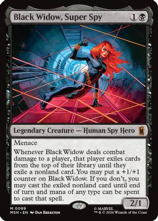 Black Widow, Super Spy (MSH-089) - Marvel Super Heroes - Card Brawlers