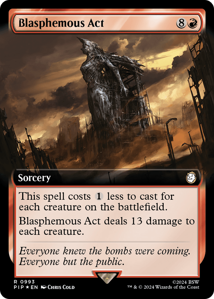 Blasphemous Act (Extended Art) (Surge Foil) [Fallout] - Card Brawlers