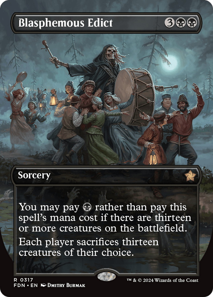 Blasphemous Edict (Borderless) [Foundations] - Card Brawlers