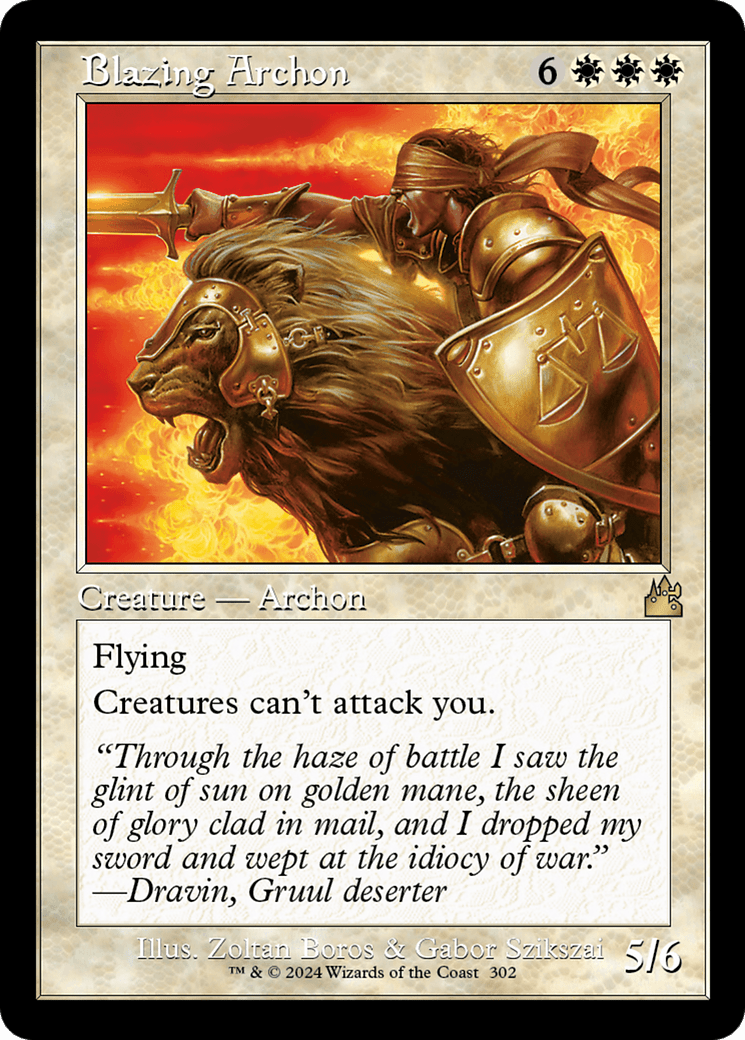 Blazing Archon (Retro Frame) [Ravnica Remastered] - Card Brawlers