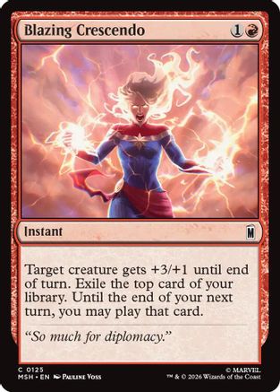 Blazing Crescendo (MSH-125) - Marvel Super Heroes - Card Brawlers