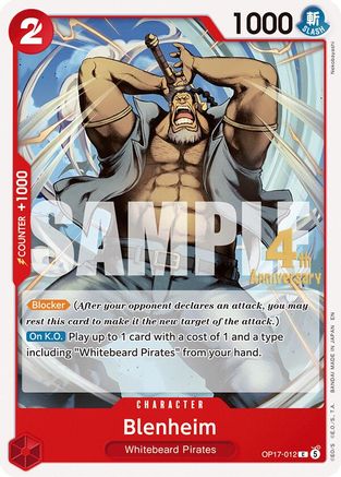 Blenheim (OP17-012) - The World's Strongest Warriors Release Event Cards - Card Brawlers