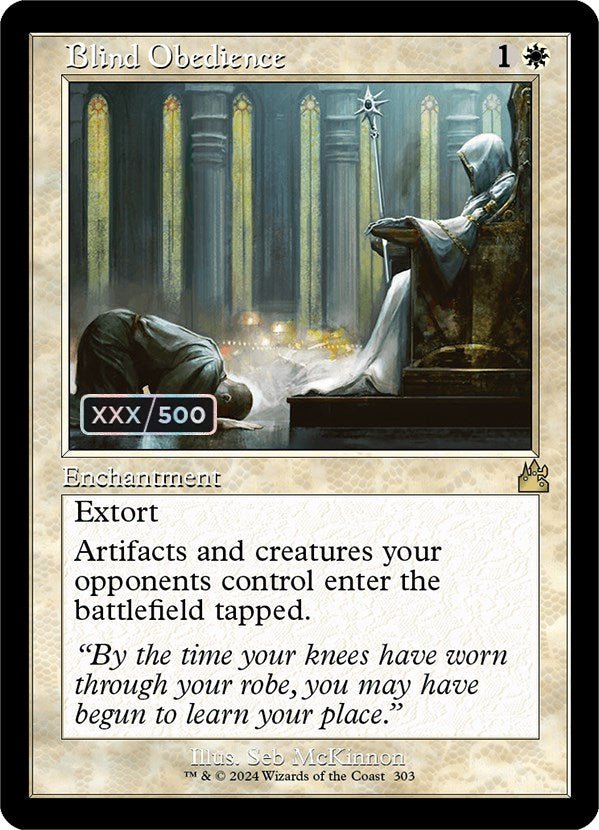 Blind Obedience (Retro) (Serialized) [Ravnica Remastered] - Card Brawlers