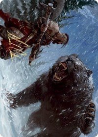 Blizzard Brawl Art Card (Gold - Stamped Signature) [Kaldheim Art Series] - Card Brawlers