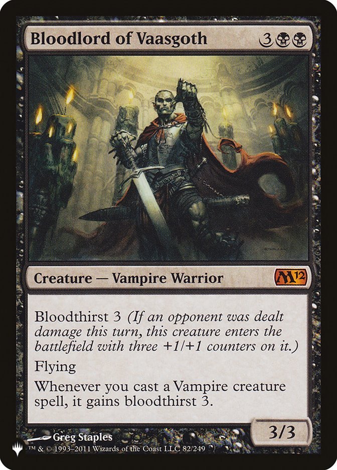 Bloodlord of Vaasgoth [The List] - Card Brawlers