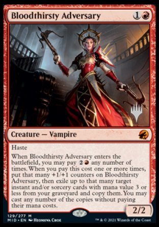 Bloodthirsty Adversary (Promo Pack) [Innistrad: Midnight Hunt Promos] - Card Brawlers