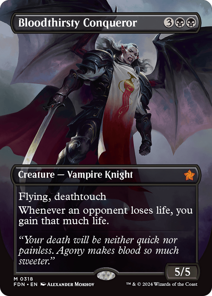 Bloodthirsty Conqueror (Borderless) [Foundations] - Card Brawlers