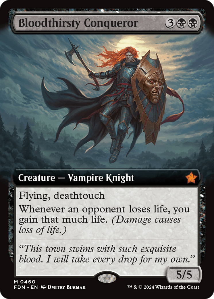 Bloodthirsty Conqueror (Extended Art) [Foundations] - Card Brawlers