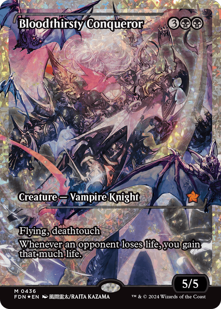 Bloodthirsty Conqueror (Showcase) (Fracture Foil) [Foundations] - Card Brawlers