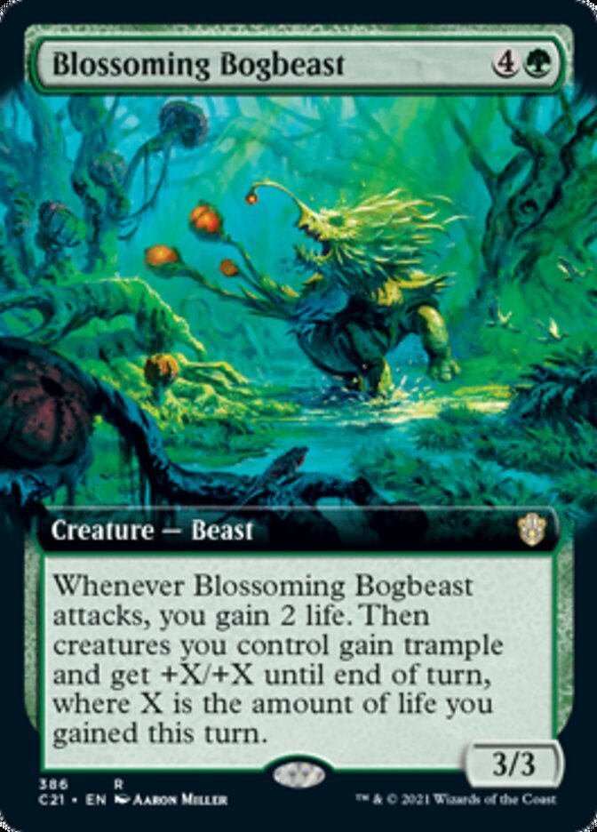 Blossoming Bogbeast (Extended Art) [Commander 2021] - Card Brawlers