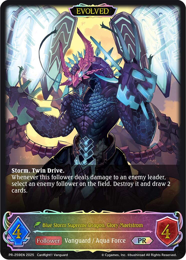 Blue Storm Supreme Dragon, Glory Maelstrom (Evolved) (PR - 259EN 2025) [Promotional Cards] - Card Brawlers