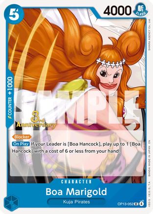 Boa Marigold (OP13-052) - Carrying On His Will: 3rd Anniversary Tournament Cards - Card Brawlers