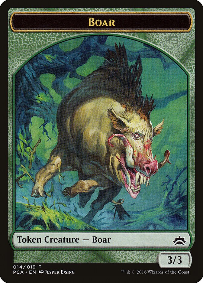 Boar Token [Planechase Anthology Tokens] - Card Brawlers