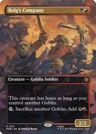 Bolg's Company (Borderless) (HOB-211) - The Hobbit Foil - Card Brawlers
