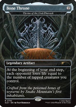 Bone Throne - Throne of the God-Pharaoh (SLD-2792) - Secret Lair Drop Series Foil - Card Brawlers