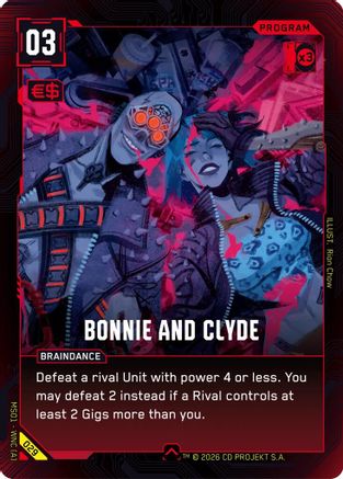 Bonnie and Clyde (029) - Welcome to Night City Retail - Card Brawlers