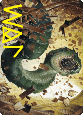 Bookwurm Art Card (Gold - Stamped Signature) [Strixhaven: School of Mages Art Series] - Card Brawlers