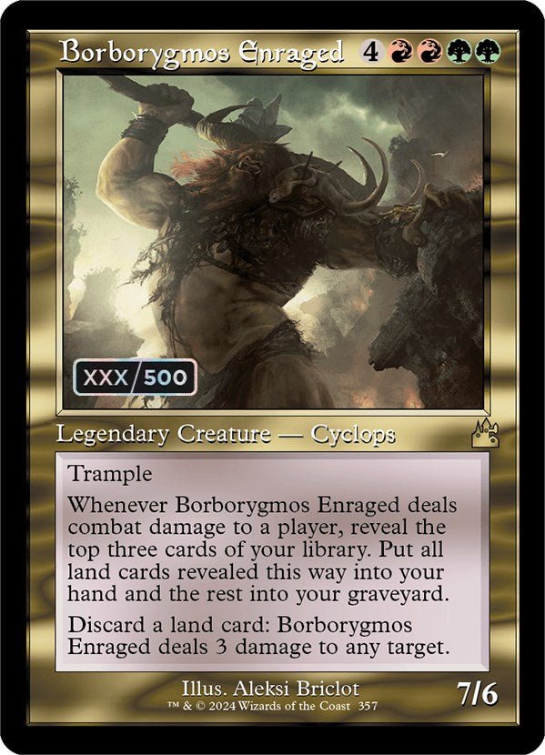 Borborygmos Enraged (Retro) (Serialized) [Ravnica Remastered] - Card Brawlers