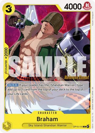 Braham (OP15-110) - Adventure on Kami's Island Release Event Cards - Card Brawlers