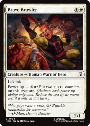 Brave Brawler (MSH-008) - Marvel Super Heroes - Card Brawlers
