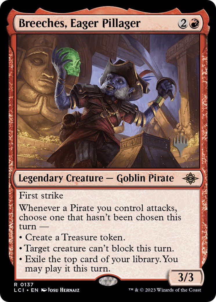 Breeches, Eager Pillager (Promo Pack) [The Lost Caverns of Ixalan Promos] - Card Brawlers