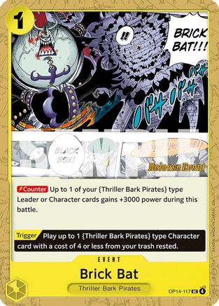 Brick Bat (OP14-117) - The Azure Sea's Seven Release Event Cards - Card Brawlers