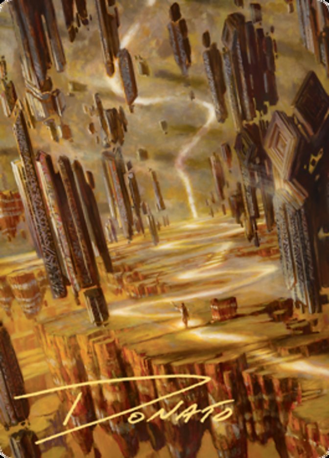 Brightclimb Pathway Art Card (Gold - Stamped Signature) [Zendikar Rising Art Series] - Card Brawlers