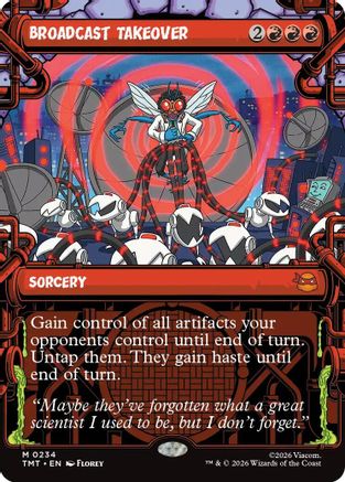 Broadcast Takeover (Showcase) (TMT-234) - Teenage Mutant Ninja Turtles Foil - Card Brawlers