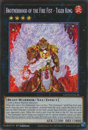 Brotherhood of the Fire Fist - Tiger King (LAVD-ENL36) - Legendary Arc-V Decks 1st Edition - Card Brawlers