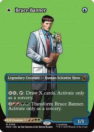Bruce Banner (Borderless) (0359) (MSH-359) - Marvel Super Heroes Foil - Card Brawlers
