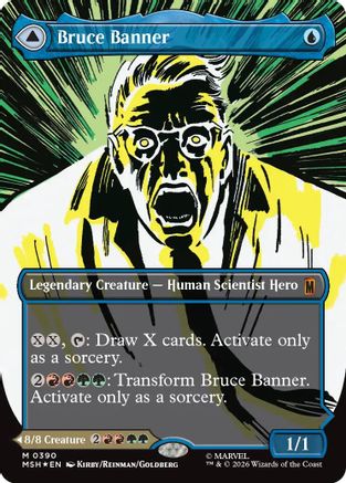 Bruce Banner (Borderless) (0390) (MSH-390) - Marvel Super Heroes Foil - Card Brawlers