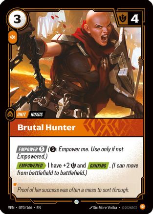 Brutal Hunter (070/166) - Vendetta Foil - Card Brawlers