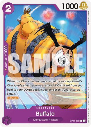 Buffalo (OP14-070) - The Azure Sea's Seven Release Event Cards - Card Brawlers