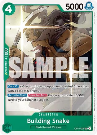 Building Snake (OP17-025) - The World's Strongest Warriors - Card Brawlers