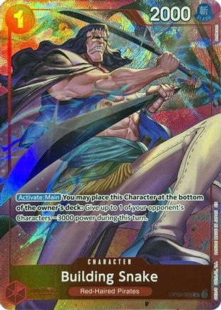 Building Snake (Premium Card Collection -Best Selection Vol. 4-) (OP09-008) - One Piece Promotion Cards Foil - Card Brawlers