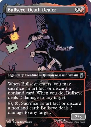 Bullseye, Death Dealer (Borderless) (MSH-325) - Marvel Super Heroes Foil - Card Brawlers